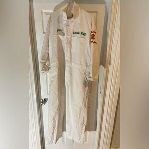 Adult XL Cream Coveralls jumpsuit